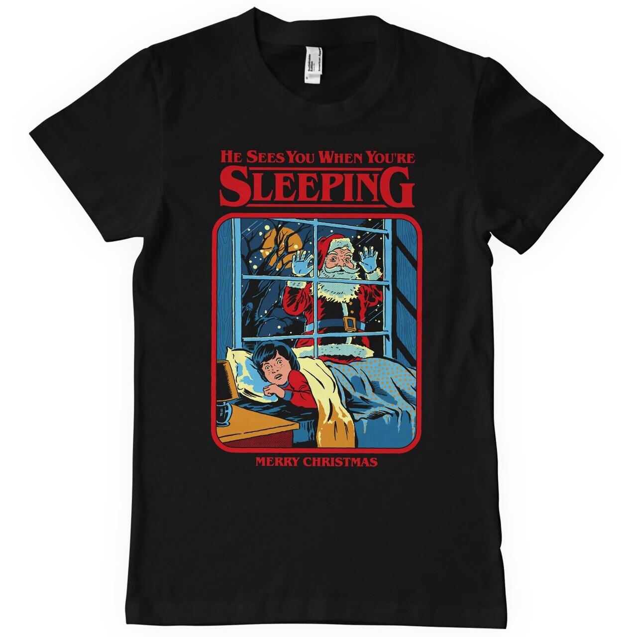 Officially Licensed Steven Rhodes Santa Sees You Men S T-Shirt S-XXL Sizes S