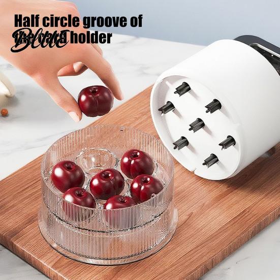 Food Grade Cherry Corer 7 Hole Pitter Pitter Tool Portable Fruit for Cherries Olives Quick Press Multi Remover Kitchen Tool Jam And Baking