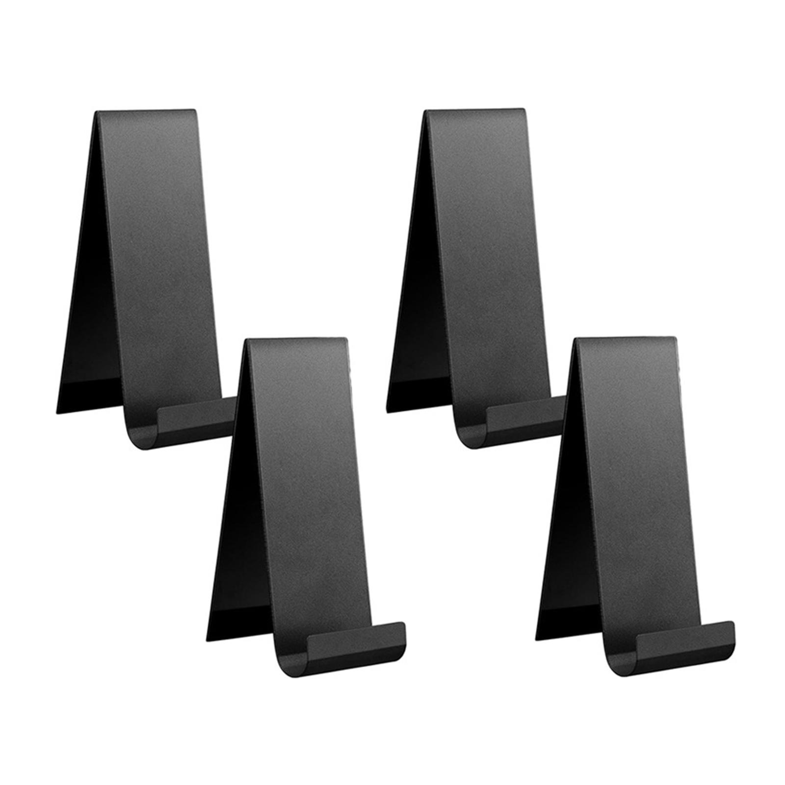 

Набор из 4 черных металлических подставок для флаеров, вертикальные настольные органайзеры, аксессуар для буклетов, журналов и меню