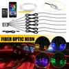 8M RGB LED Car Interior Fiber Optic Neon Wire Strip Light Atmosphere Bluetooth A