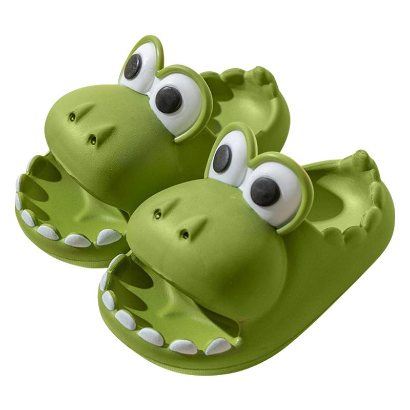 1 Pair Kids Dinosaur Slippers EVA Non-Slip Open Toe Sandals Cartoon Shape Design G
