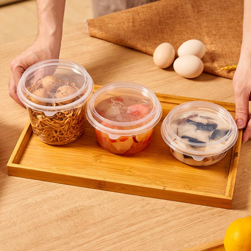 100Pcs 150ml 250ml 300ml Pudding Cups Disposable Packing Box with Lids Plastic Boxes Ice-Cream Dessert Picnic Party Packing