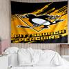 1 Stück Pittsburgh Penguins Eishockey Team Wandteppich Zubehör Spielzimmer Wandteppich, für Schlafzimmer, Wohnzimmer, Studentenwohnheim Wanddekoration Fan Geburtstagsgeschenke