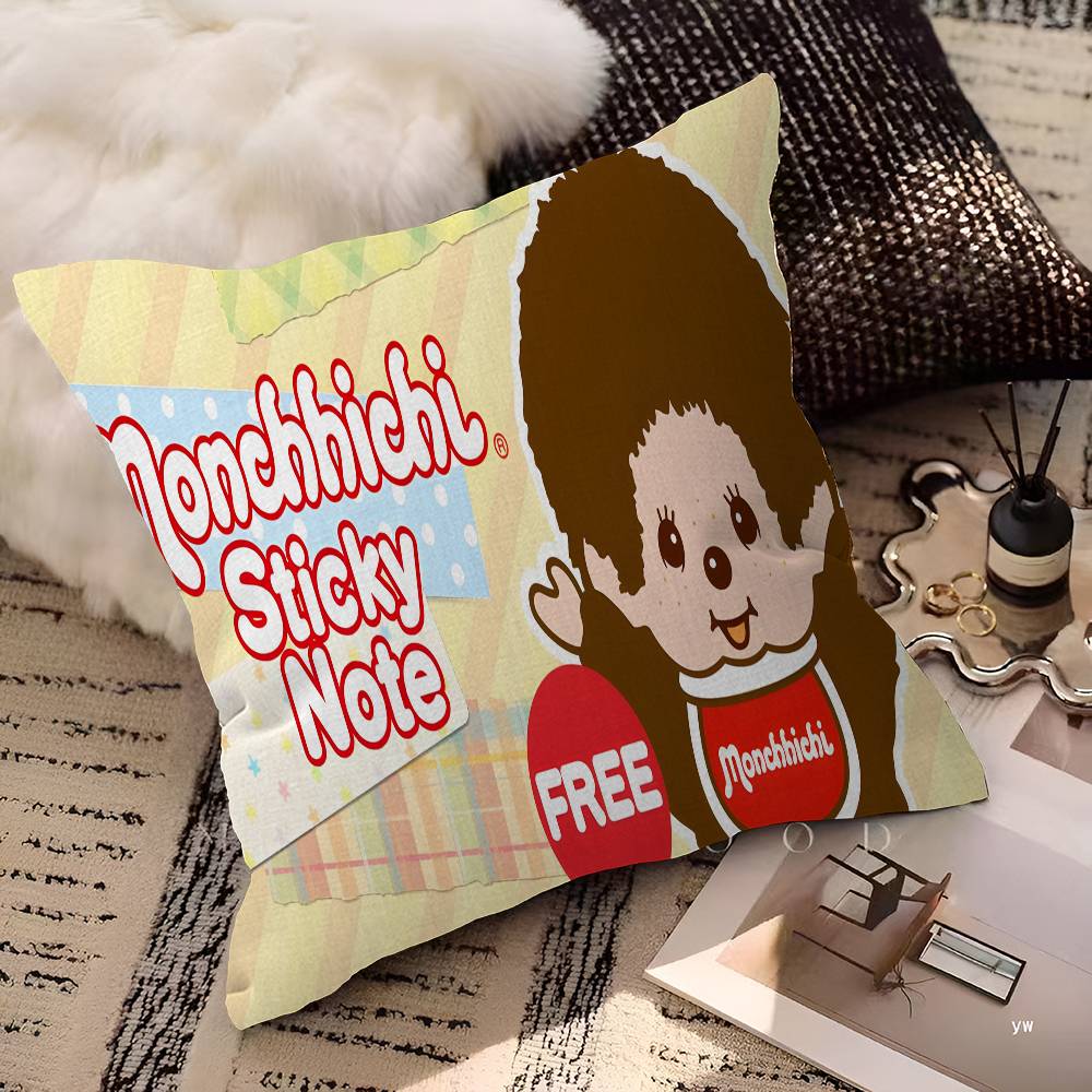 Cartoon MMMonchhichis Anime Personalized Pillow Dust Cover Bedroom Kids Party Decoration Pillowcase Birthday Children Gift