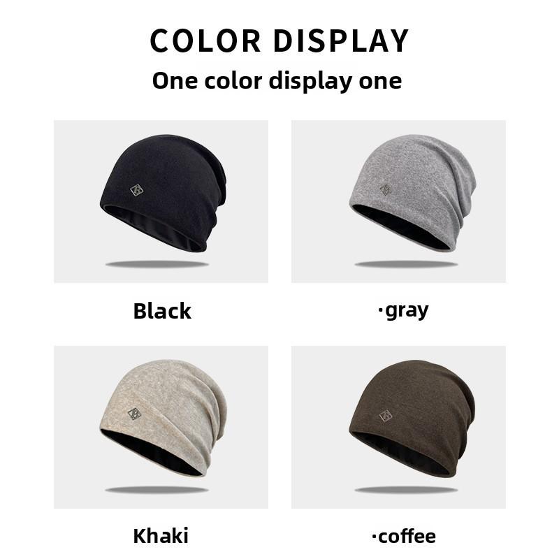 Color Fashionable Solid Pile Up Hat With Letter Decoration For Daily Outdoor