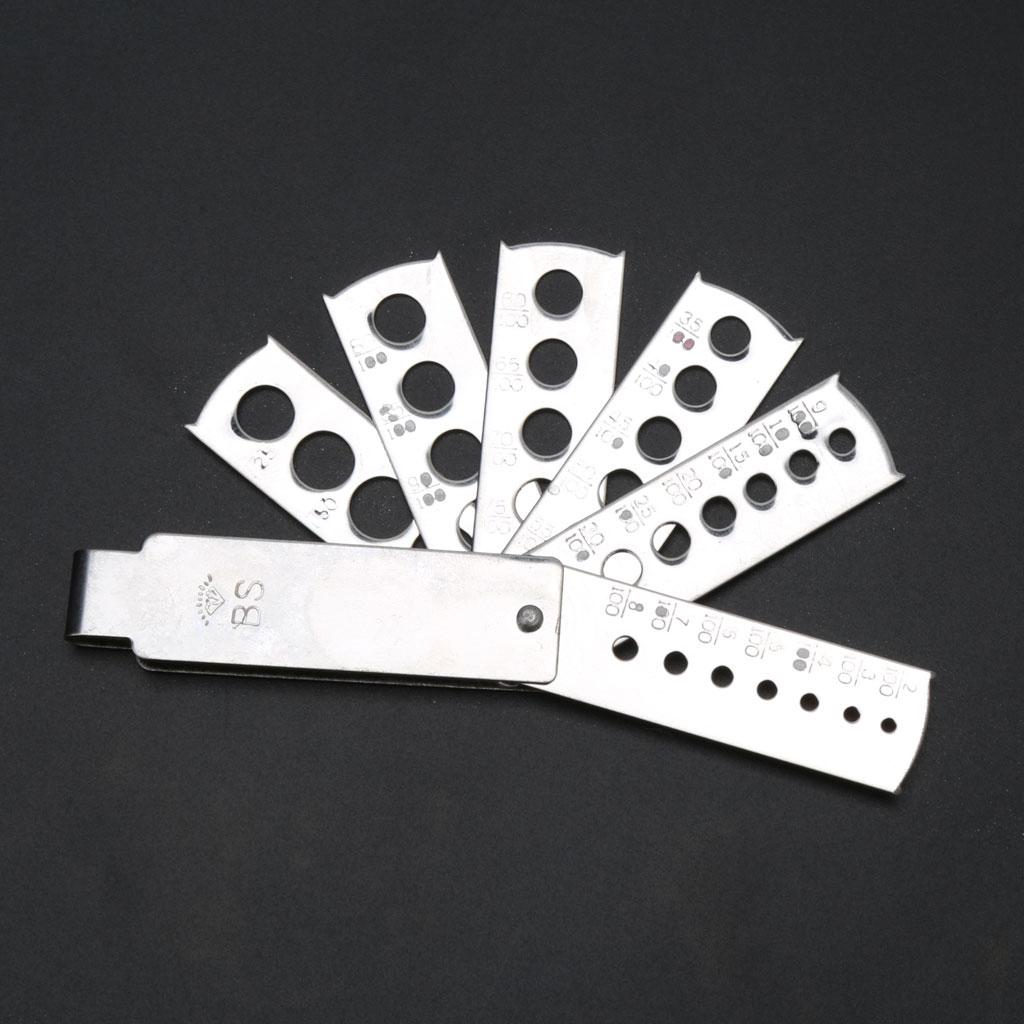 Jewellers Tools Diamond Gemstone Fan Measuring Tool Round Gem Gauge Multipurpose for Stone Jewelry Measuring Tool