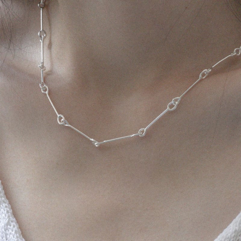 

youngglow silver925 bones chain necklace Silver