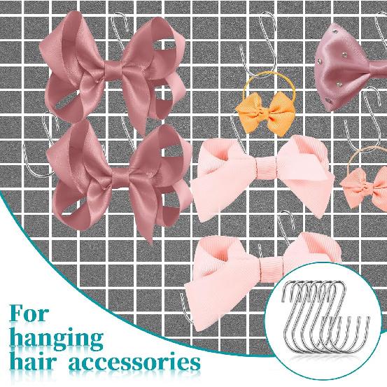 60 Pack 1 Inch Small S Hooks for Hanging S Shaped Hooks Metal Black Heavy Duty Mini S Hook Iron Wire Hook Hanger for Jewelry Necklaces Plants Lights