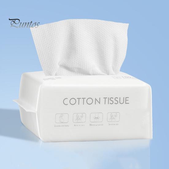 Makeup Remover Wipe 100Pcs/Bag Thick Face Towel Dry And Wet Use Strong Water Absorption Cleansing Cloth Lint Free Soft Travel Cotton Disposable
