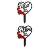 Memorial Grave Marker Cemetery Decoration Remembrance Waterproof Burial Garden Stake for Anniversary Backyard Sign Party Lawn