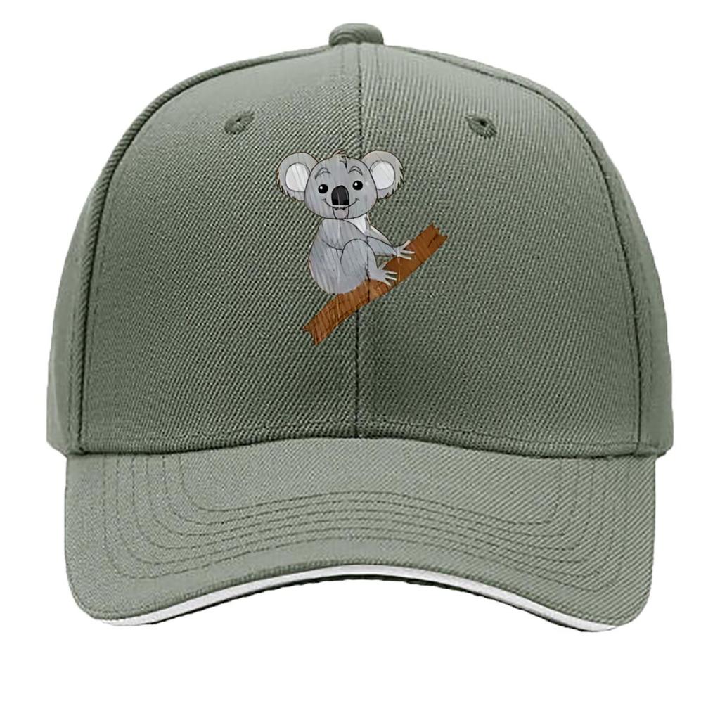 Cuddly Koala On Tree Branch Pattern Sandwich Baseball Cap For WoUnisexs Unisex FeUnisex Beach Dad Hat