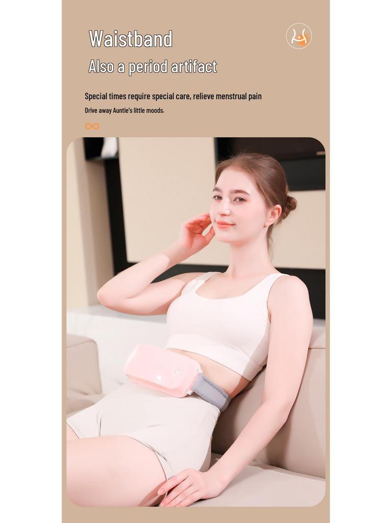 Portable Hot Compress & Vibration Massage Belt for Abdomen & Waist Slimming