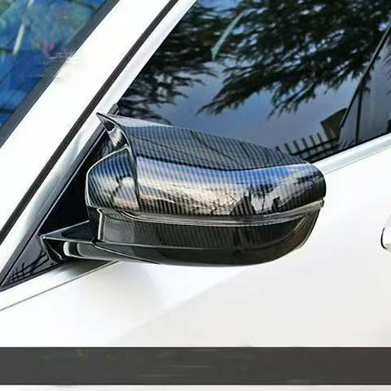 Fits 2020-2025 BMW 3, 5, 7 Series Horn Rearview Mirror Cover G20 G30 Decorative Shell Sticker.