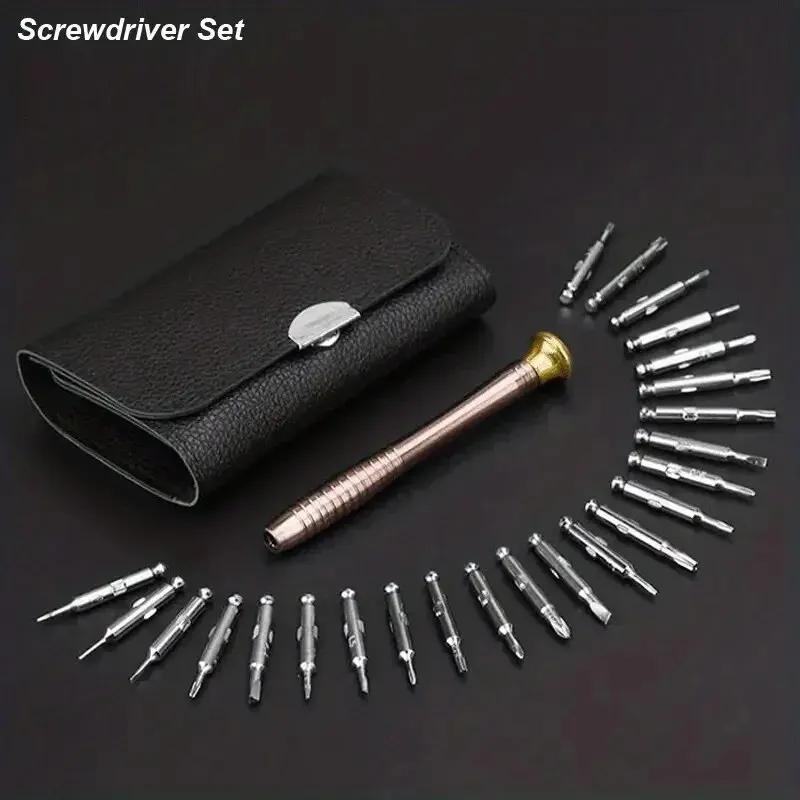 1 Set, Precision Screwdriver Set, 25 In 1 Repair Tool Kit, Small Screwdriver Set, Star/Y-type/Flat-blade/Triangle Screwdrivers F