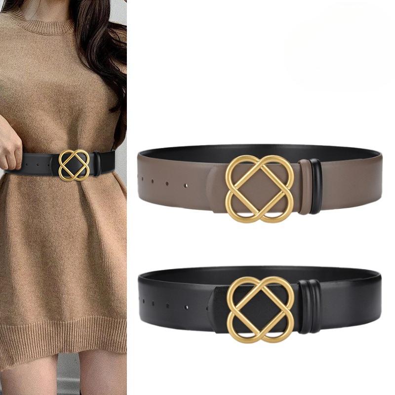A Fully Matched Genuine Leather Belt, Suitable for The Decorative Dress of Women's Coats, and For The Belt of Windbreakers