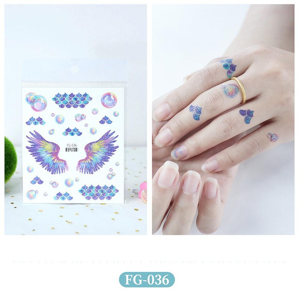 1pc Glitter Gradient Butterfly Wing Tattoo Eyeliner Face Sticker for Kids' Eye Makeup DIY