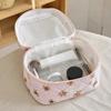 3PCS Soft Quilted Cotton Makeup Bag Multi-Layer Cartoon Cosmetic Organizer Toiletry Pouch  Travel