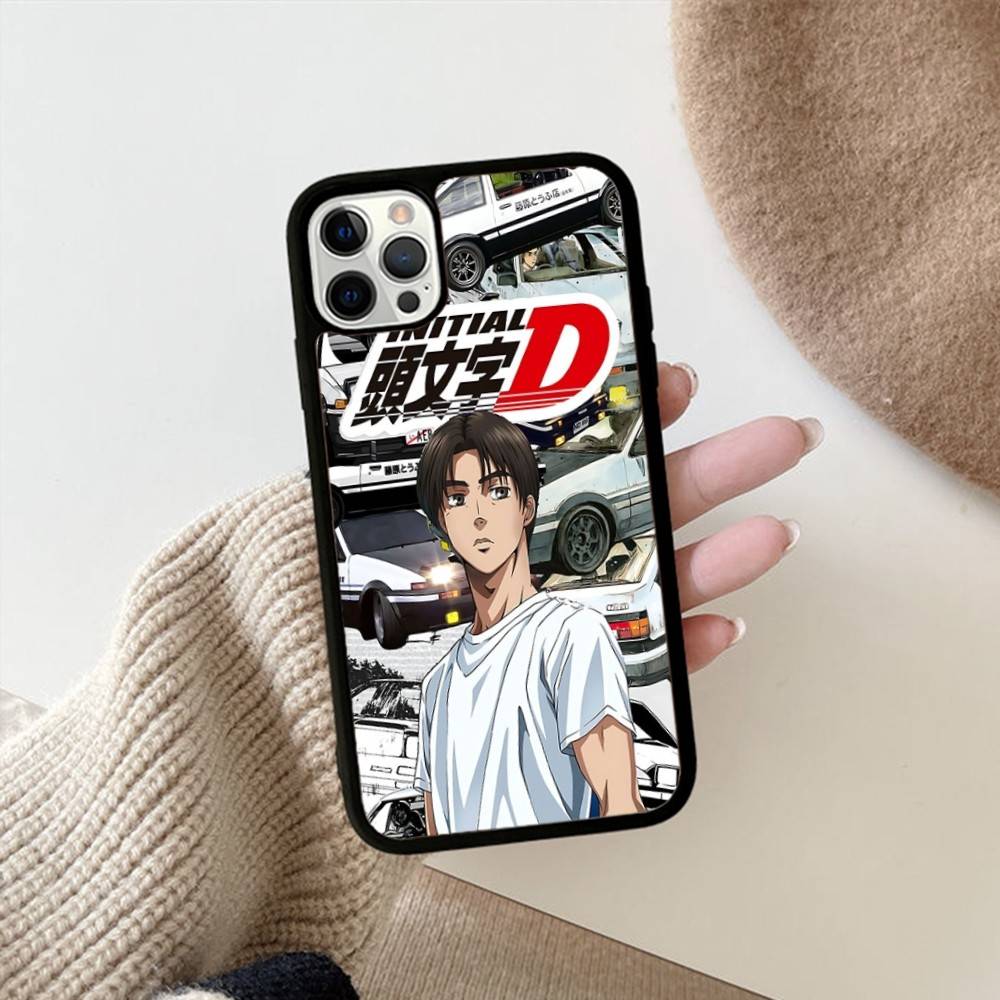 Road Racing Anime I-Initial D For IPhone 17 16 15 14 13 12 11 Pro Max Plus Mini PC+TPU Back Phone Cover