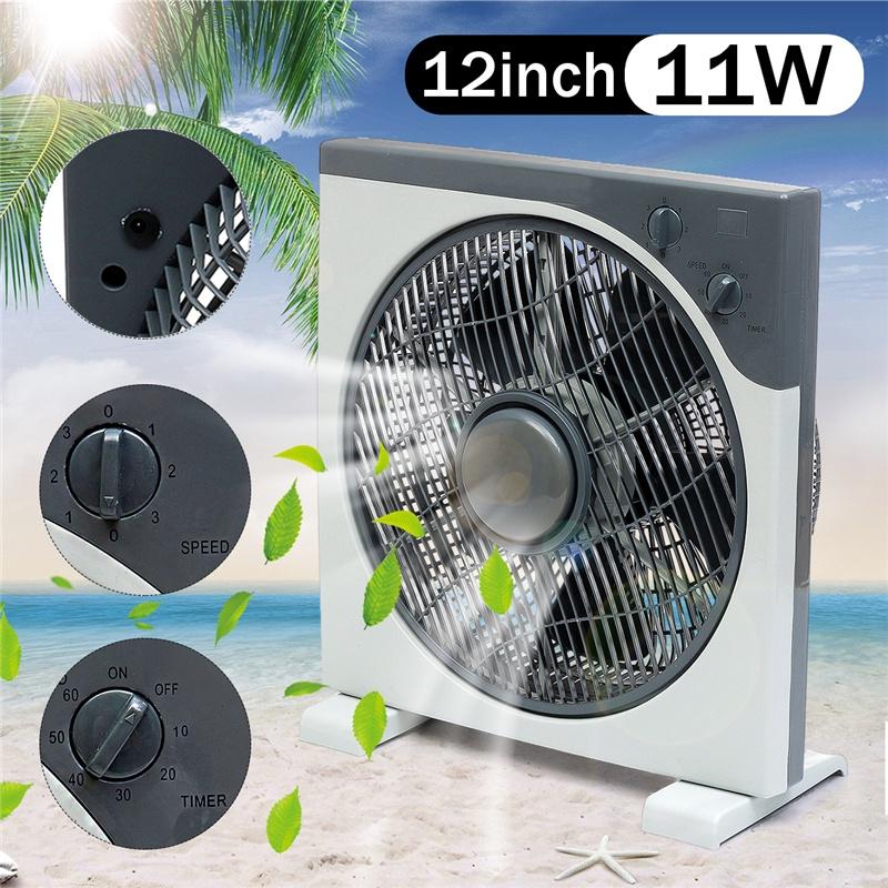 

12-дюймовый 11 Вт DC12V вентилятор с кабелем с зажимом-крокодилом постоянного тока, трехскоростная регулировка, тихий портативный вентилятор для офиса, дома, улицы