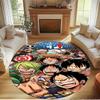 One Piece Print Round Rug, Washable Floor Carpet, For Entryway Dorm Laundry Room Office Study, Home Decor Birthday Christmas Gift