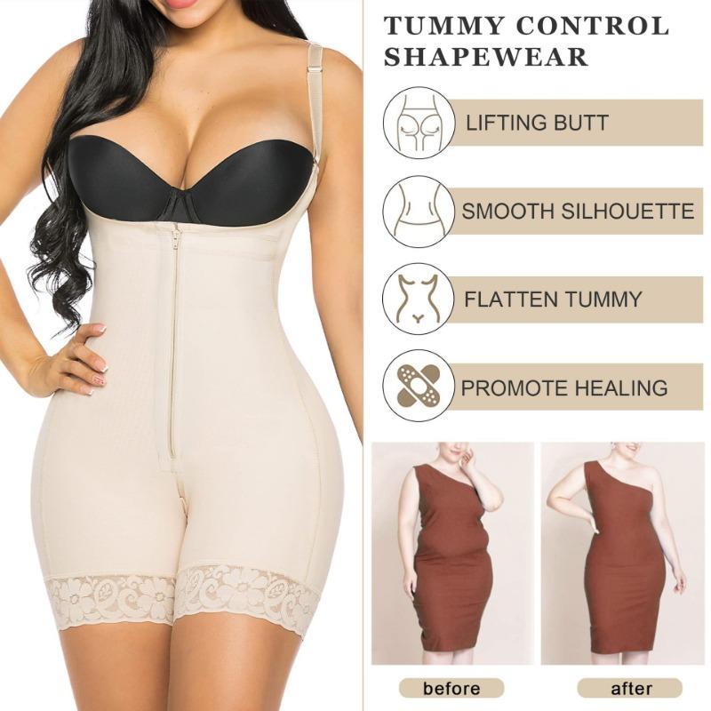 Women Waist Cincher Tummy Control Hip Lifting Mesh Shapewear Bodysuit