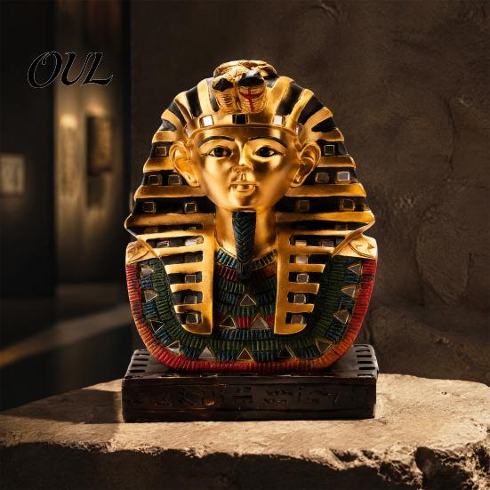 Verfijnd Hars Huis Kunst Egyptische Sfinx Standbeeld Ornament, Retro Oude Beeldje, Klassiek Artistieke Sfeer Decoratie Stuk Beeldhouwwerk, Miniatuur