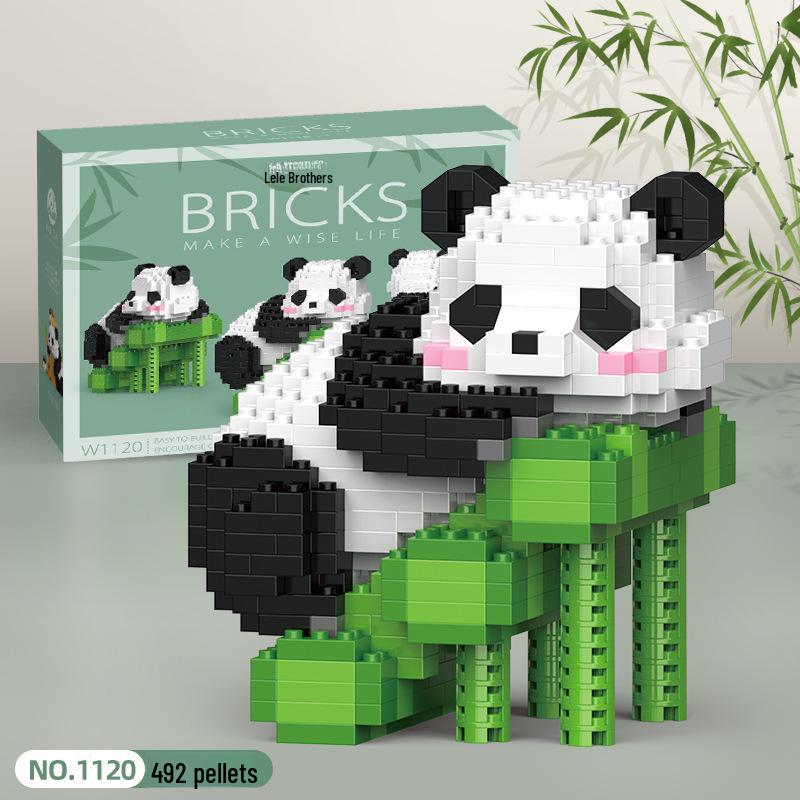 Panda Flower Micro Building Blocks - Assembly Toy for Kids, Compatible with Lego