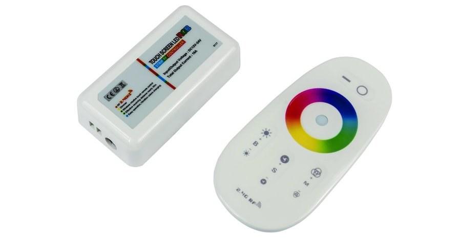 LED Strip Controller, Remote Control + Receiver, RGB, Max 10A, 1 Channel Max 6A