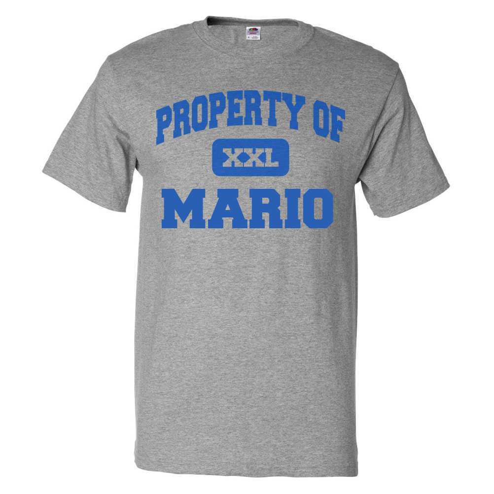 Camiseta Property of Mario Camiseta DivertidaSe abre en una nueva ventana o pestaña M
