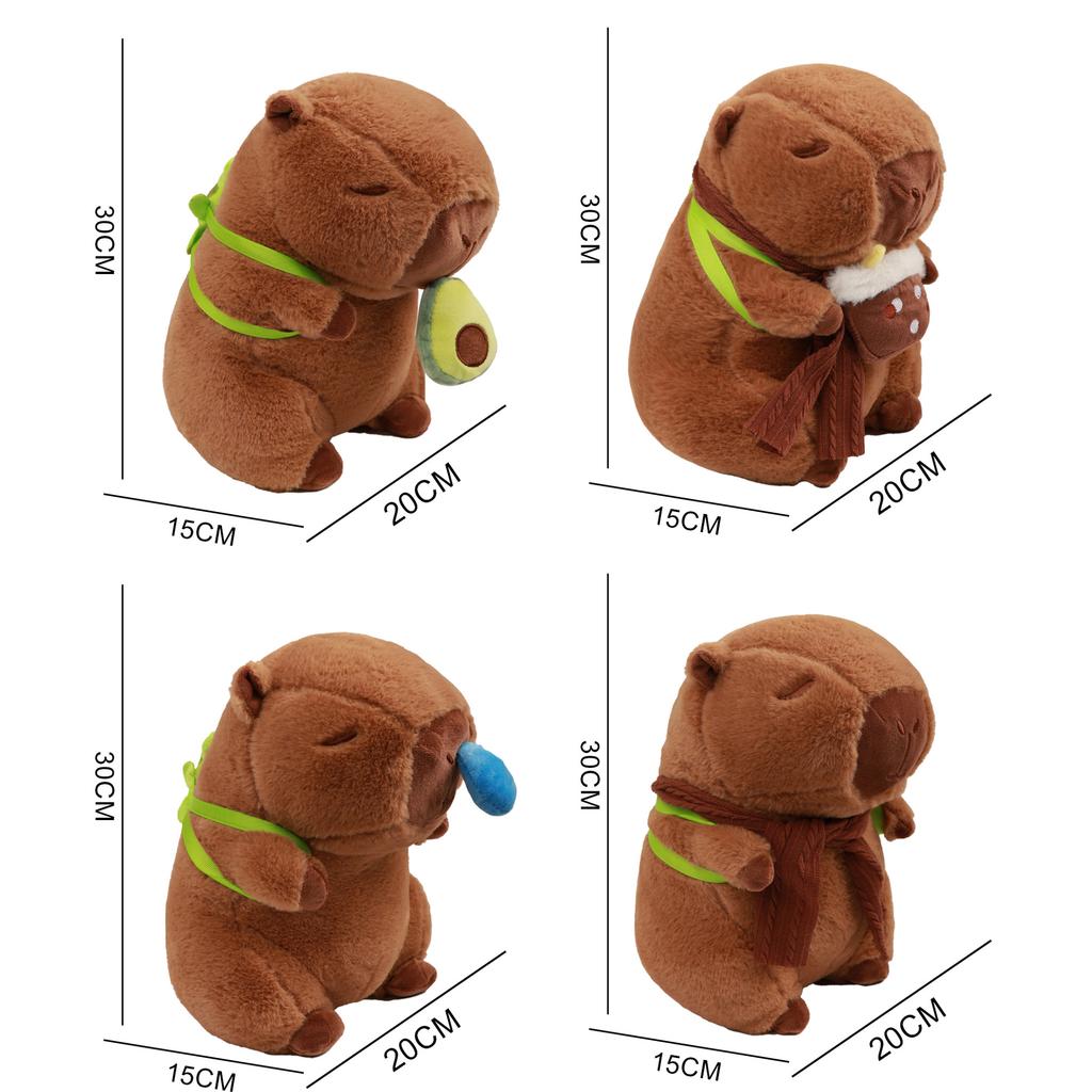 Kapibala Backpack Doll Plush Toy Large Drawstring Avocado Doll Kapibala Back Turtle