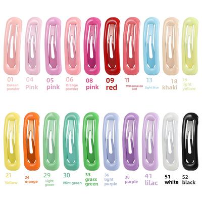 Simple and Colorful Children's Hair Clips with Paint Drops, Bb Clips Bangs Clips Water Drop Clips and Metal Edge Clips