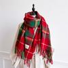 NEW Luxury Cashmere Women Plaid Scarf Winter Warm Shawl and Wrap Bandana Pashmina Long Tassel Female Foulard Thick Blanket