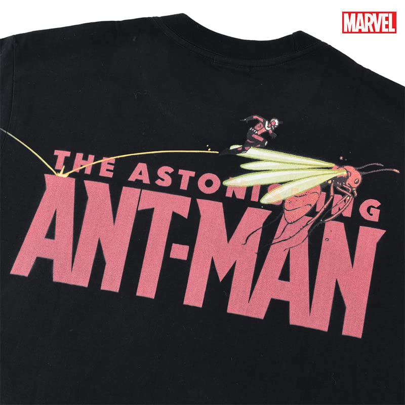 EVERSOUL Marvel Ant-Man Short Sleeve T-Shirt, American Comic Character, Iron Man Merchandise, Men's, Black, Size M [Parallel Import]