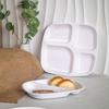 ZJ A5 High-Temp Melamine 10-inch 3-Compartment Dinner Plates (Pack of 10)