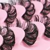Yousheng 10 Pairs False Eyelashes No Residue D-Shaped 3D Effect Lady Handmade Extensions Artificial Eyelash for Beauty