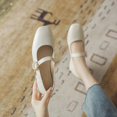 Xin Hongxin Schuhfabrik Grober Absatz Einzelne Schuhe Herbst Xian Sanfte Schuhe Mary Jane Schuhe