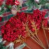 5/1 Stück Rote Künstliche Beeren Weihnachten Kleine Beere Weihnachtsbaumschmuck DIY Kränze Beerenzweige Kunstblume Partydekoration