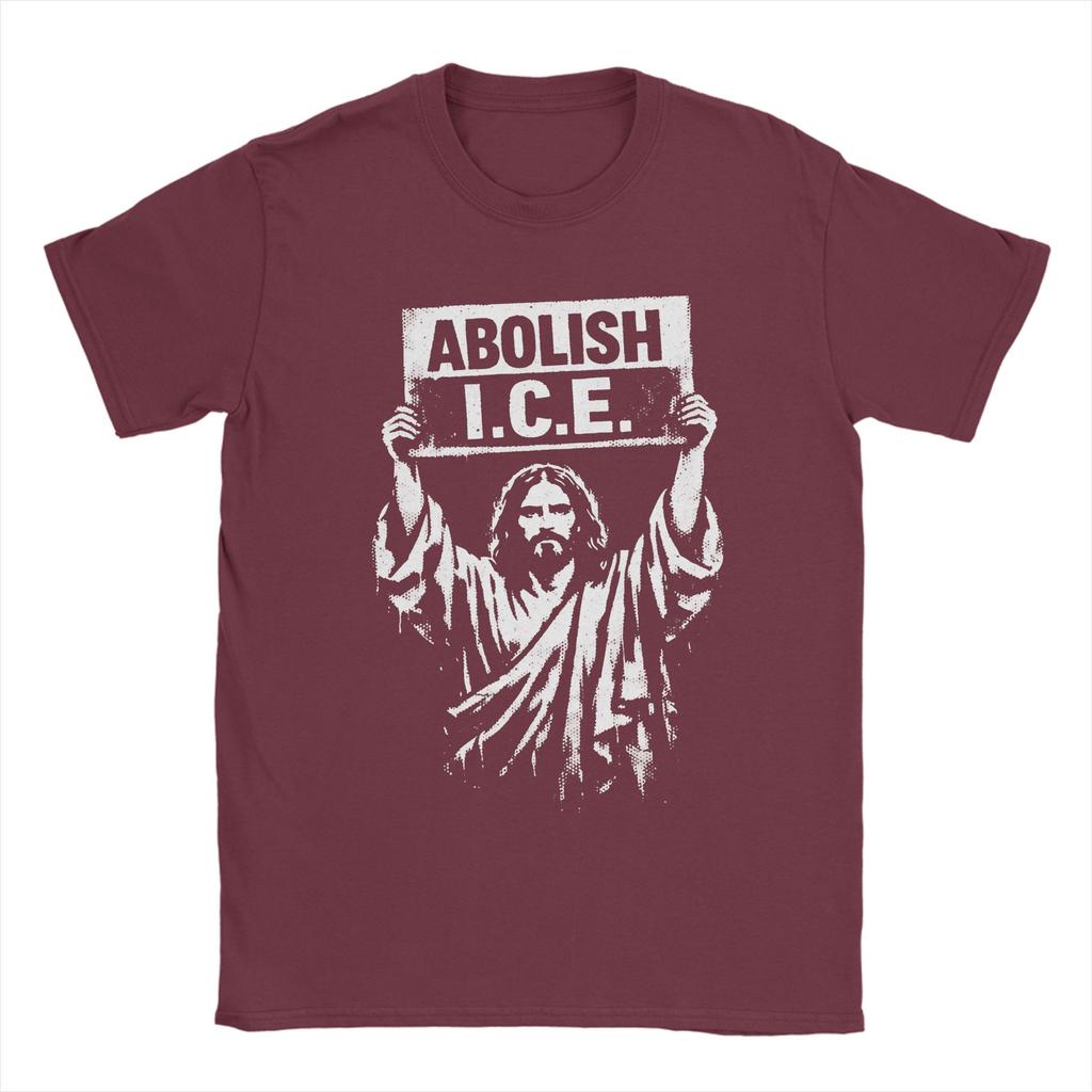 Abolish Ice Cotton TShirt For Unisex Summer Street Style T Shirts O Neck Fashion Tee Shirt Plus Size Custom Logo Tops