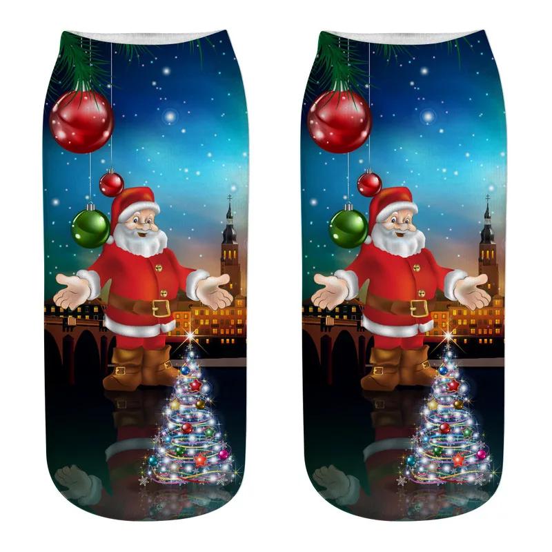 1pair Christmas Cotton Socks Merry Christmas Decor for Home Xmas Gifts Cristmas Decoration Happy New Year