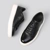 Spring Autumn Cowhide Board Shoes Men Original Sneakers Round Head Flat Heel Lace Up Sport Causal Shoes High Quality All Match