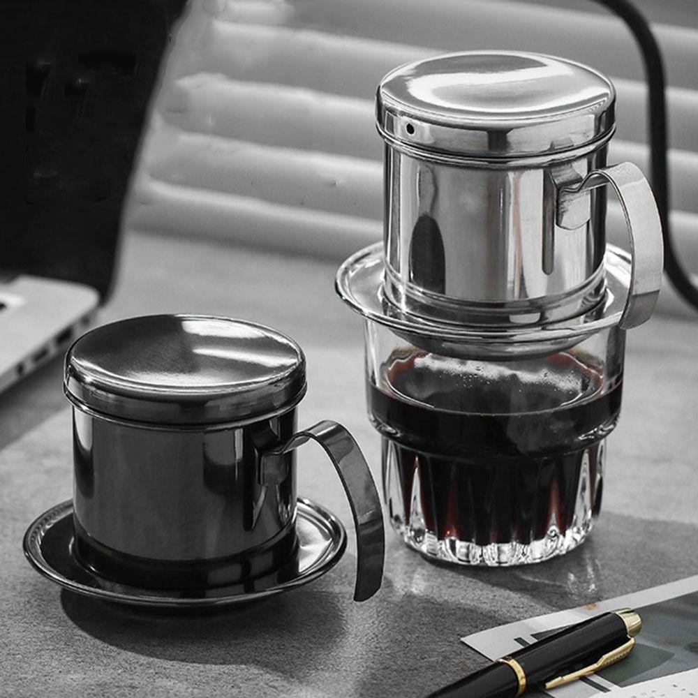 

Home Traveling Portable Manual Coffee Drip Brewer Strainer Pot Coffee Filter Coffee Brewing Tool срібний