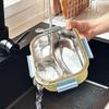 Microwave Safe Cute Lunch Container Food Grade Partitioned  Lunch Plate  Refrigeration Storage