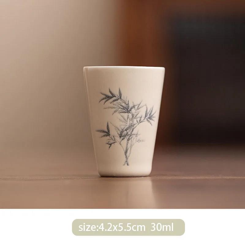 1 Pc Chinese Hand-painted Flowers Ceramic Tea Cup Vintage Master Cup Tea Bowl Handmade Porcelain Teacup Tea Set Accessories