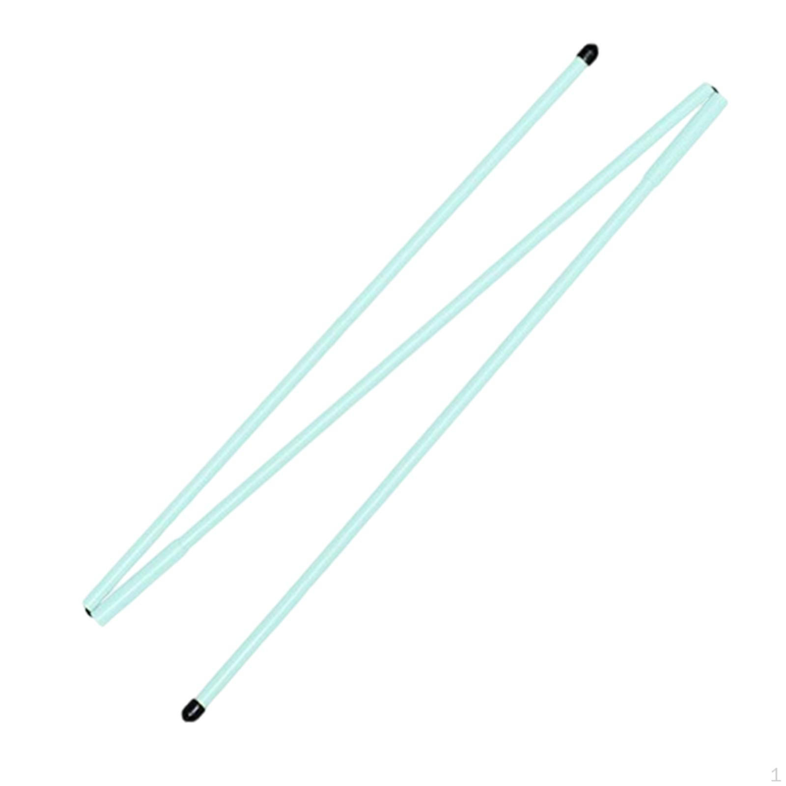 2 Golf Alignment Rods with Direction Indicator, Practice for Aiming зелёный