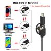 3-in-1 Pipeline HD Endoscope Camera 7 mm 6 LED Car Repair Detector Peeping IP67 Waterproof Pipeline Camera Usb Pc Android Type C