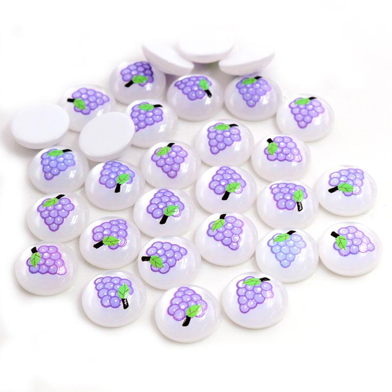 New Fashion 40pcs 12mm Mix Colors Stylish Color Half Ball Flat Back Resin Cabochons Cameo DIY Jewelry Making Accessories