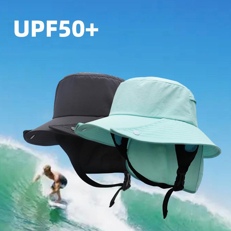 New fashion fisherman hat couple big eaves detachable stackable trekking wild adventure fishing neck protection surf basin hat