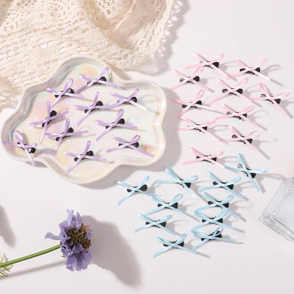 LOVEKIKI 10Pcs Mini Hair Bows Clip Women Girls Y2k Ins Style Dress Up Hair Bangs Clips Party Colorful Ribbon Hairgripes Headwear