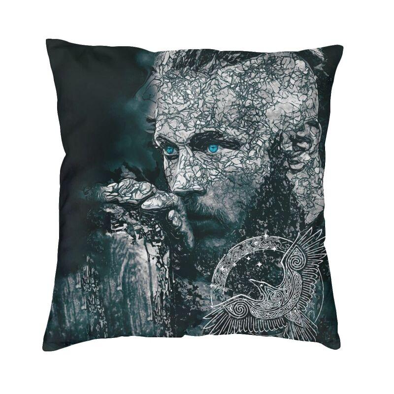 Vikings Lagertha Ragnar Lothbrok Sofa Cushion Cover Velvet Norse Valhalla Warrior Pillow Case Living Room Decoration Pillowcase