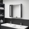 Day and Night - Day and Night Bathroom Cabinet with Mirror and LED Grey 62x14x60 Cm